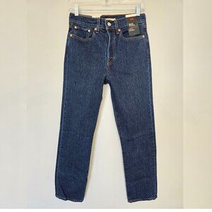 NWT Levi's Premium Wedgie Straight Jeans Womens 27 Blue 90s